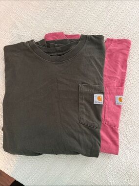 Carhartt Pocket Tees - Chocolate Brown and Red